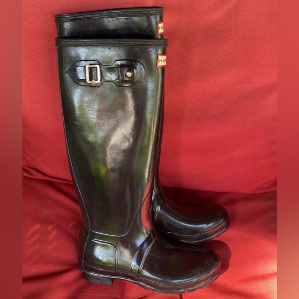 Hunter Black Tall Rain Boots